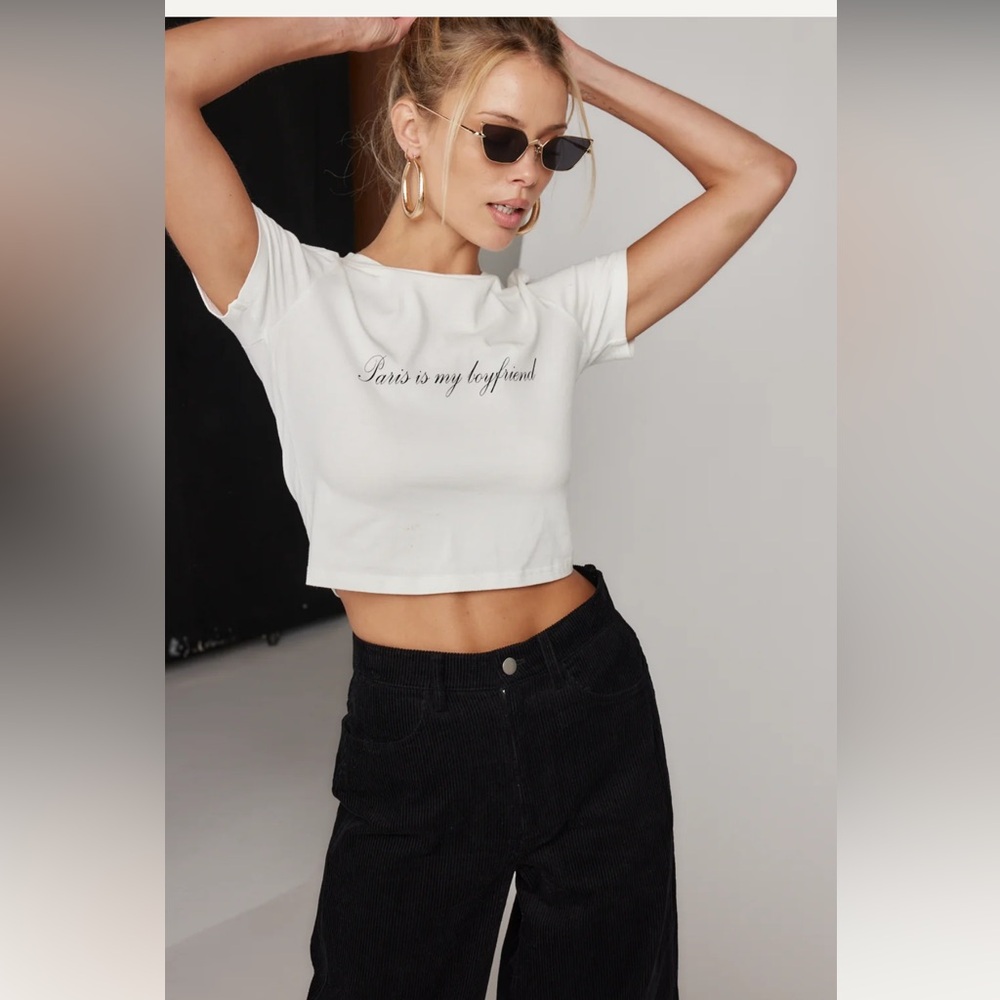 12TH TRIBE Paris Is My Boyfriend Baby Tee